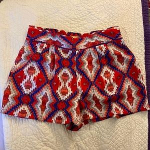 Aztec print shorts